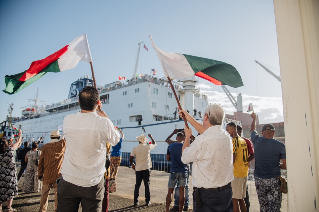 The Africa Mercy's arrival to Toamasina, Madagascar.